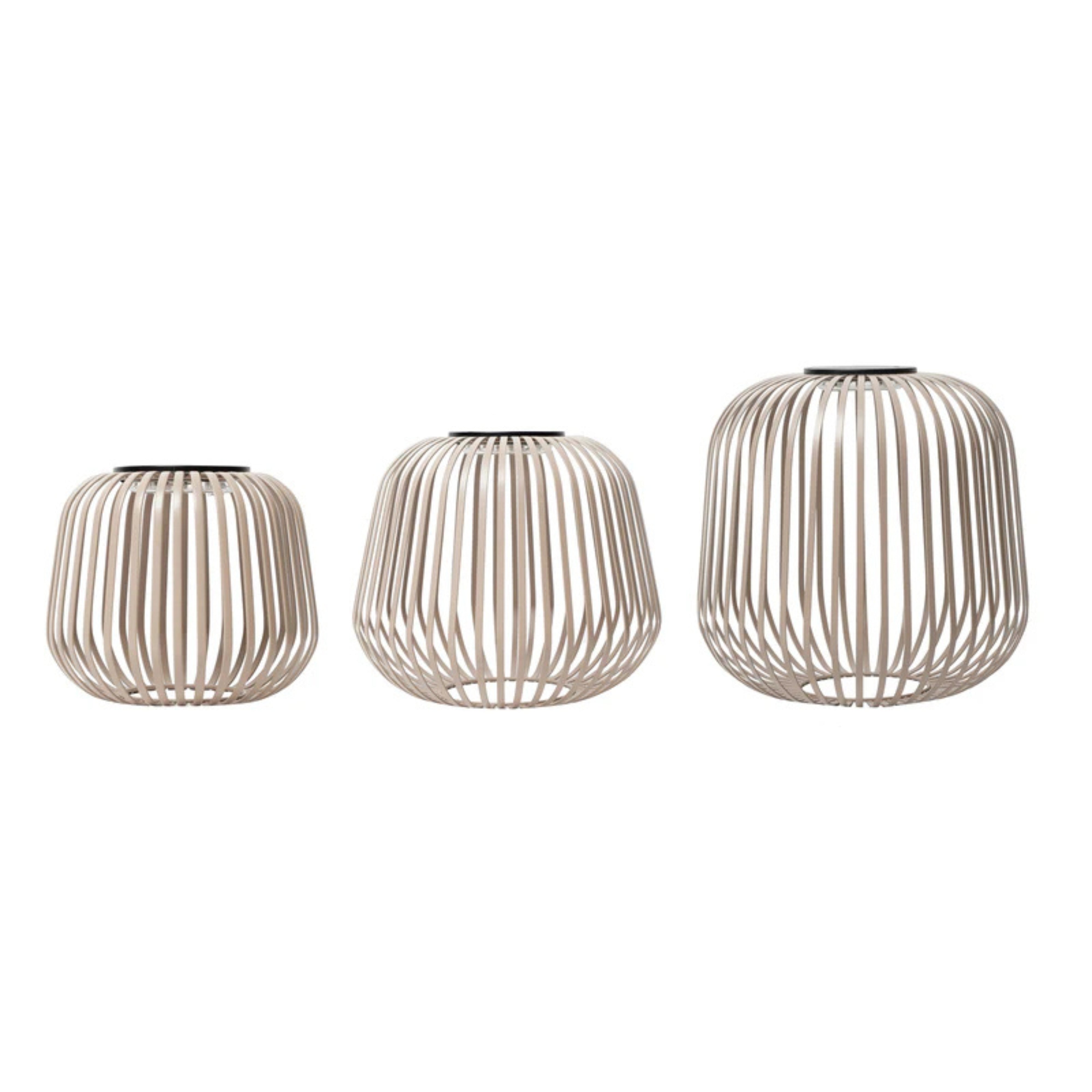 3er-Set Solarlaternen in der Farbe Nomad Braun – elegante Outdoor-Leuchten für stimmungsvolle Lichtakzente auf Terrasse, Balkon oder im Garten, in drei Größen S, M und L