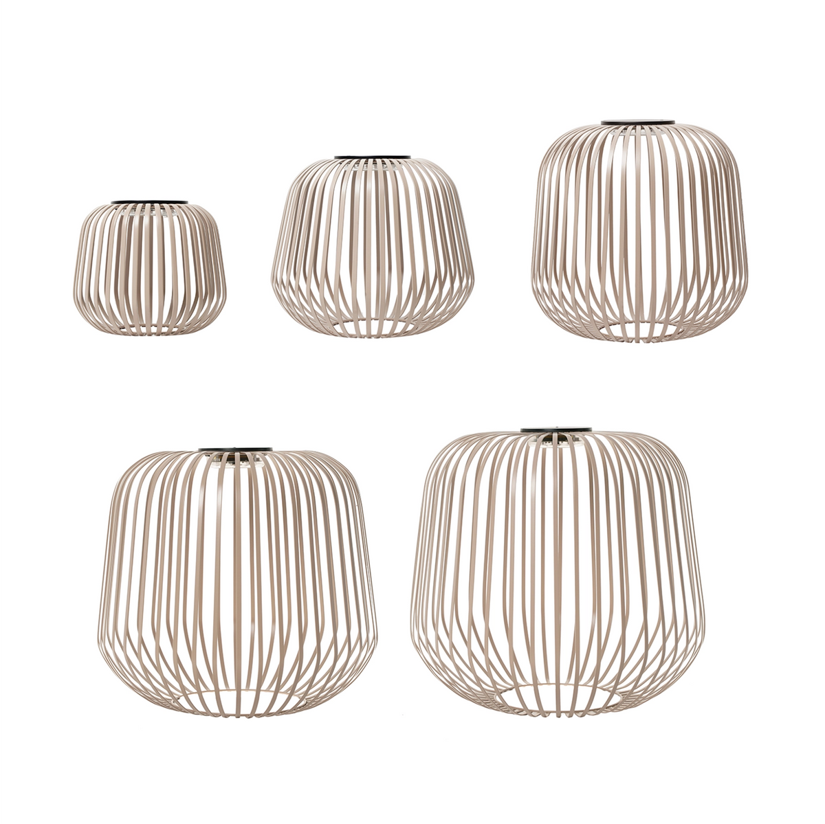 5er Set SOLIS von LUUK Studio in den Größen S, M, L, XL, XXL in Nomad auf weißem Hintergrund